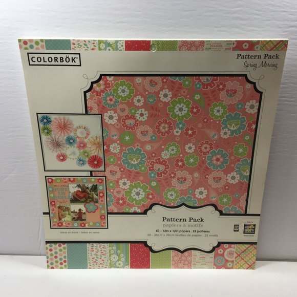 Colorbok Patterned Spring Morning Rhapsody 12"x12" 8.s5"x11" Craft Cardmaking Sc - Picture 2 of 12